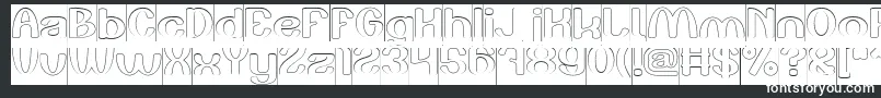 Шрифт Play The Game Hollow Inverse – белые шрифты на чёрном фоне
