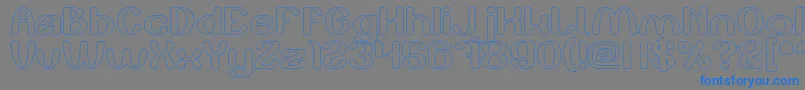 Play The Game Hollow Font – Blue Fonts on Gray Background