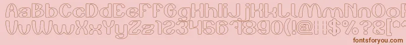 Play The Game Hollow Font – Brown Fonts on Pink Background