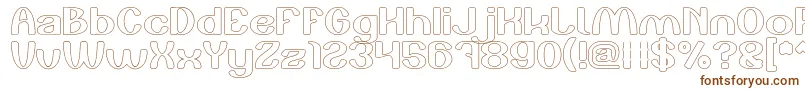 Play The Game Hollow Font – Brown Fonts on White Background