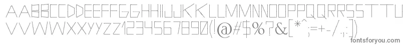 HolitterPhosphore-fontti – harmaat kirjasimet valkoisella taustalla