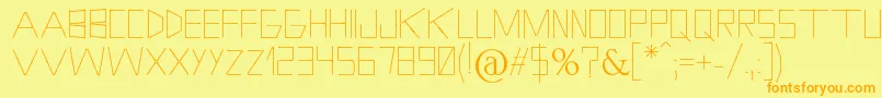 HolitterPhosphore Font – Orange Fonts on Yellow Background