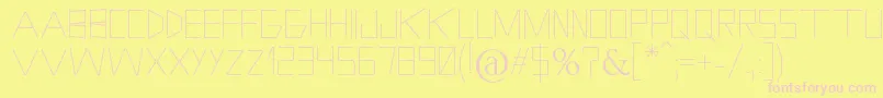 HolitterPhosphore Font – Pink Fonts on Yellow Background