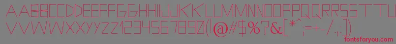 HolitterPhosphore Font – Red Fonts on Gray Background