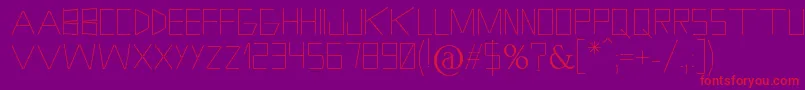 HolitterPhosphore Font – Red Fonts on Purple Background