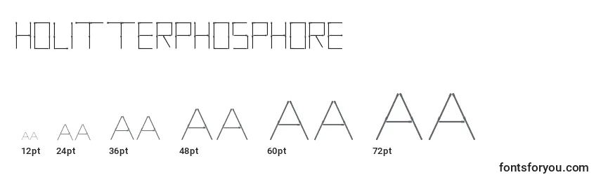 Размеры шрифта HolitterPhosphore