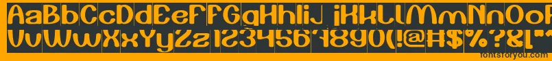 Play The Game Inverse Font – Black Fonts on Orange Background