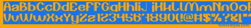Play The Game Inverse Font – Blue Fonts on Orange Background