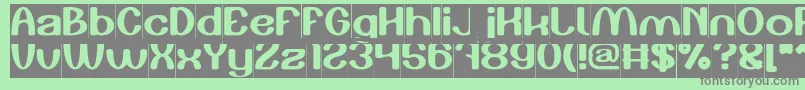 Play The Game Inverse Font – Gray Fonts on Green Background