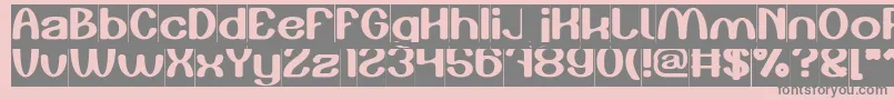 Play The Game Inverse Font – Gray Fonts on Pink Background
