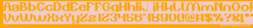 Play The Game Inverse Font – Pink Fonts on Orange Background