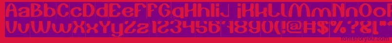 Play The Game Inverse Font – Purple Fonts on Red Background