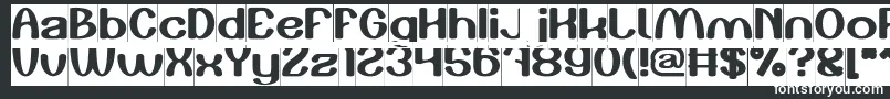 Play The Game Inverse-fontti – valkoiset fontit mustalla taustalla