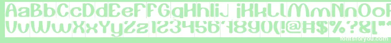 Play The Game Inverse Font – White Fonts on Green Background