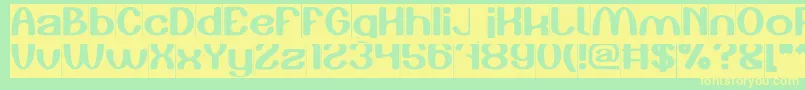 Play The Game Inverse Font – Yellow Fonts on Green Background