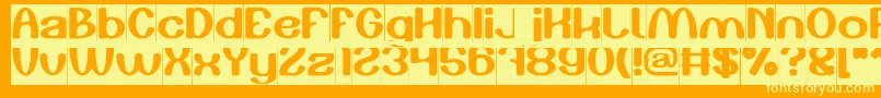 Play The Game Inverse Font – Yellow Fonts on Orange Background