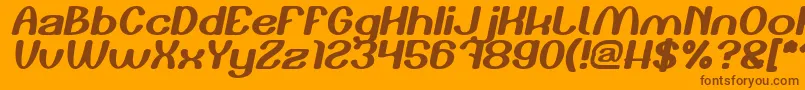 Play The Game Italic Font – Brown Fonts on Orange Background