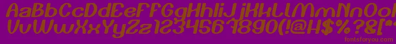 Play The Game Italic Font – Brown Fonts on Purple Background