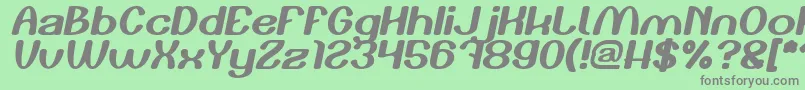 Play The Game Italic Font – Gray Fonts on Green Background