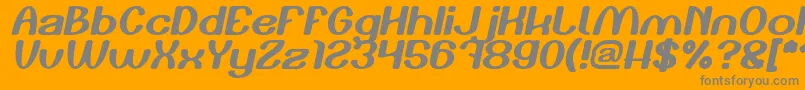 Play The Game Italic Font – Gray Fonts on Orange Background