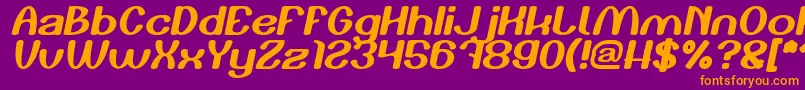 Play The Game Italic Font – Orange Fonts on Purple Background