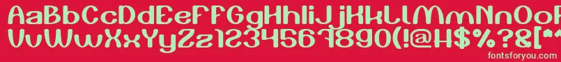 Play The Game Light Font – Green Fonts on Red Background