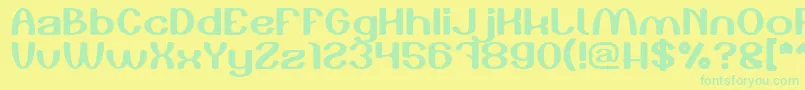 Play The Game Light Font – Green Fonts on Yellow Background