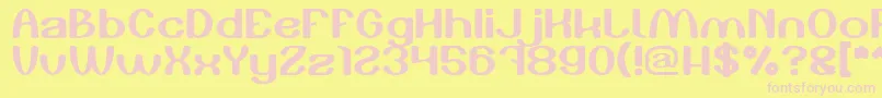 Play The Game Light Font – Pink Fonts on Yellow Background