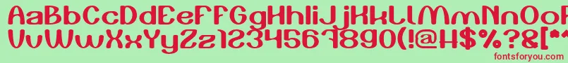 Play The Game Light Font – Red Fonts on Green Background