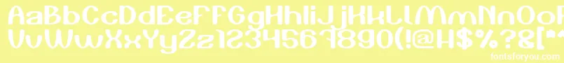 Play The Game Light Font – White Fonts on Yellow Background