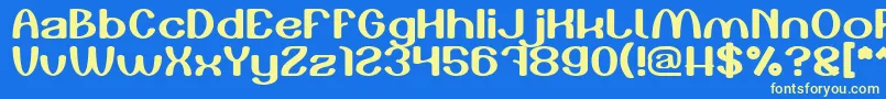 Play The Game Light Font – Yellow Fonts on Blue Background