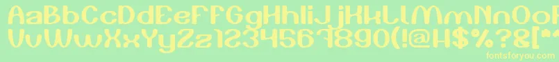 Play The Game Light Font – Yellow Fonts on Green Background