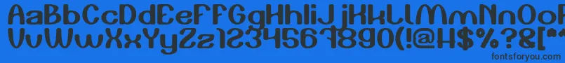 Play The Game Font – Black Fonts on Blue Background