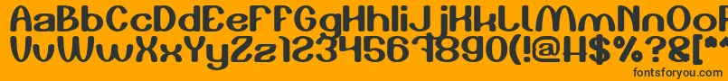 Шрифт Play The Game – чёрные шрифты на оранжевом фоне