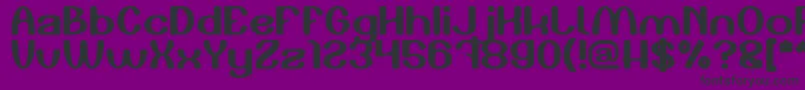 Play The Game-fontti – mustat fontit violetilla taustalla