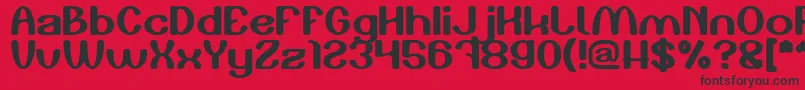 Play The Game Font – Black Fonts on Red Background