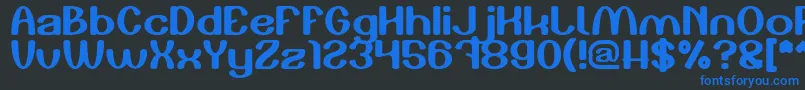 Play The Game Font – Blue Fonts on Black Background