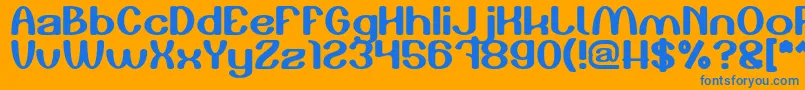 Шрифт Play The Game – синие шрифты на оранжевом фоне