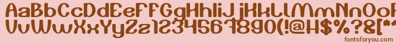 フォントPlay The Game – ピンクの背景に茶色のフォント
