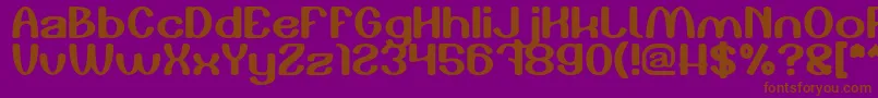 Play The Game-fontti – ruskeat fontit violetilla taustalla