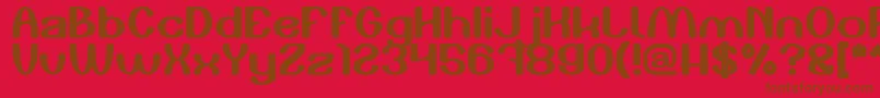 Play The Game Font – Brown Fonts on Red Background