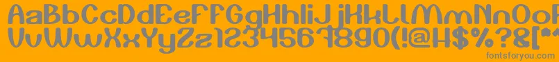 フォントPlay The Game – オレンジの背景に灰色の文字