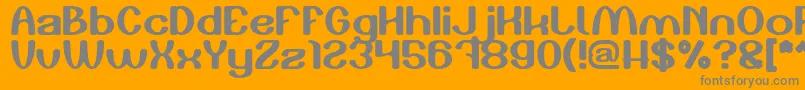 Play The Game Font – Gray Fonts on Orange Background