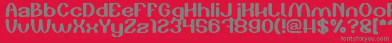 フォントPlay The Game – 赤い背景に灰色の文字