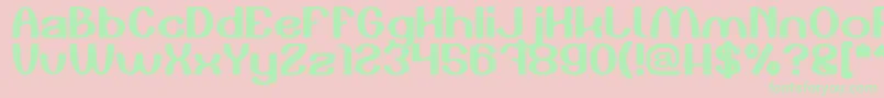 Play The Game Font – Green Fonts on Pink Background