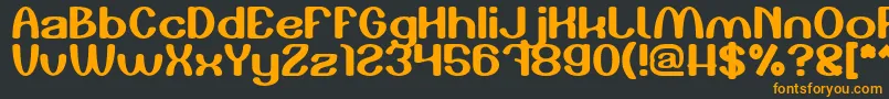 Play The Game Font – Orange Fonts on Black Background
