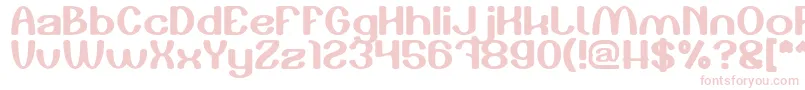 Play The Game-fontti – vaaleanpunaiset fontit valkoisella taustalla