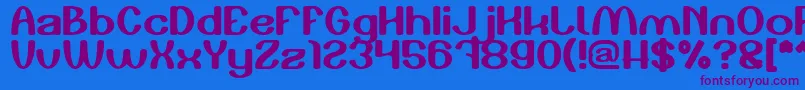 Play The Game Font – Purple Fonts on Blue Background