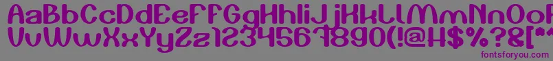 Play The Game Font – Purple Fonts on Gray Background