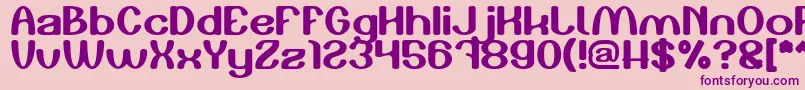 Play The Game-fontti – violetit fontit vaaleanpunaisella taustalla